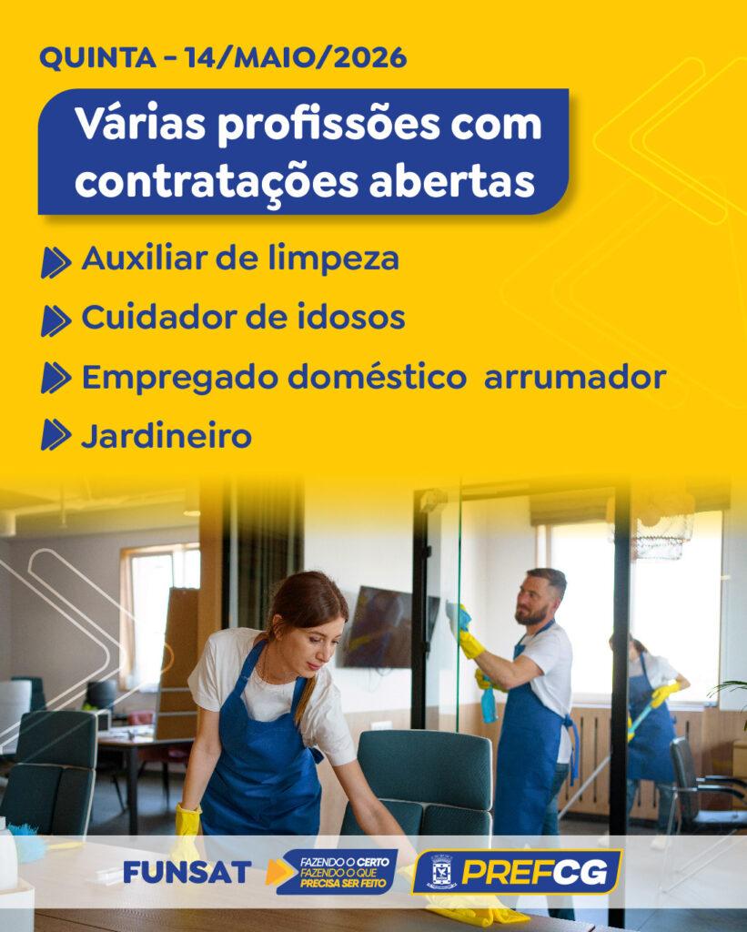 Funsat oferece 1,4 mil vagas de emprego nesta quinta. Funsat oferece 1,4 mil vagas de emprego nesta quinta.
