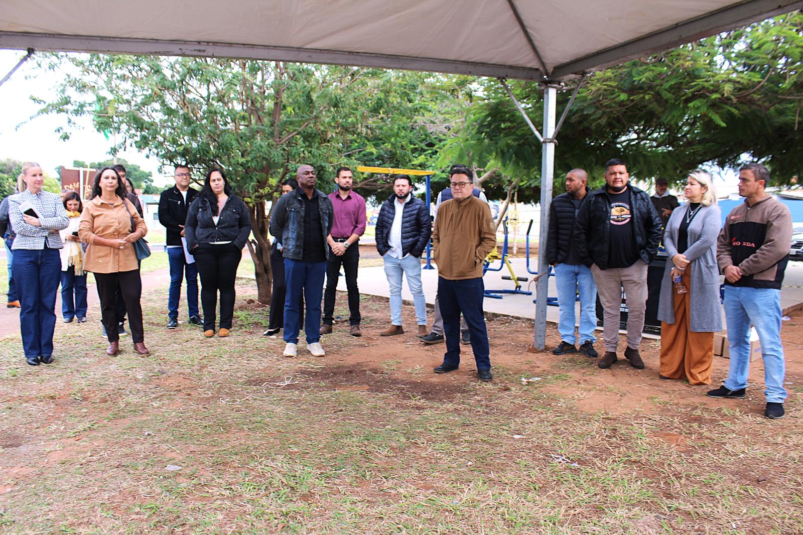 Marcos Alex Melo Representa o Secretário Darci Caldo na Inauguração do Playground da Aldeia Urbana Marçal de Souza.