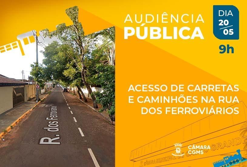 Câmara promove debate sobre acesso de caminhões na Rua dos Ferroviários.