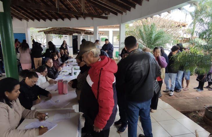 Com foco na agricultura familiar, mutirão da Agraer atende produtores de assentamento em Itaquiraí.