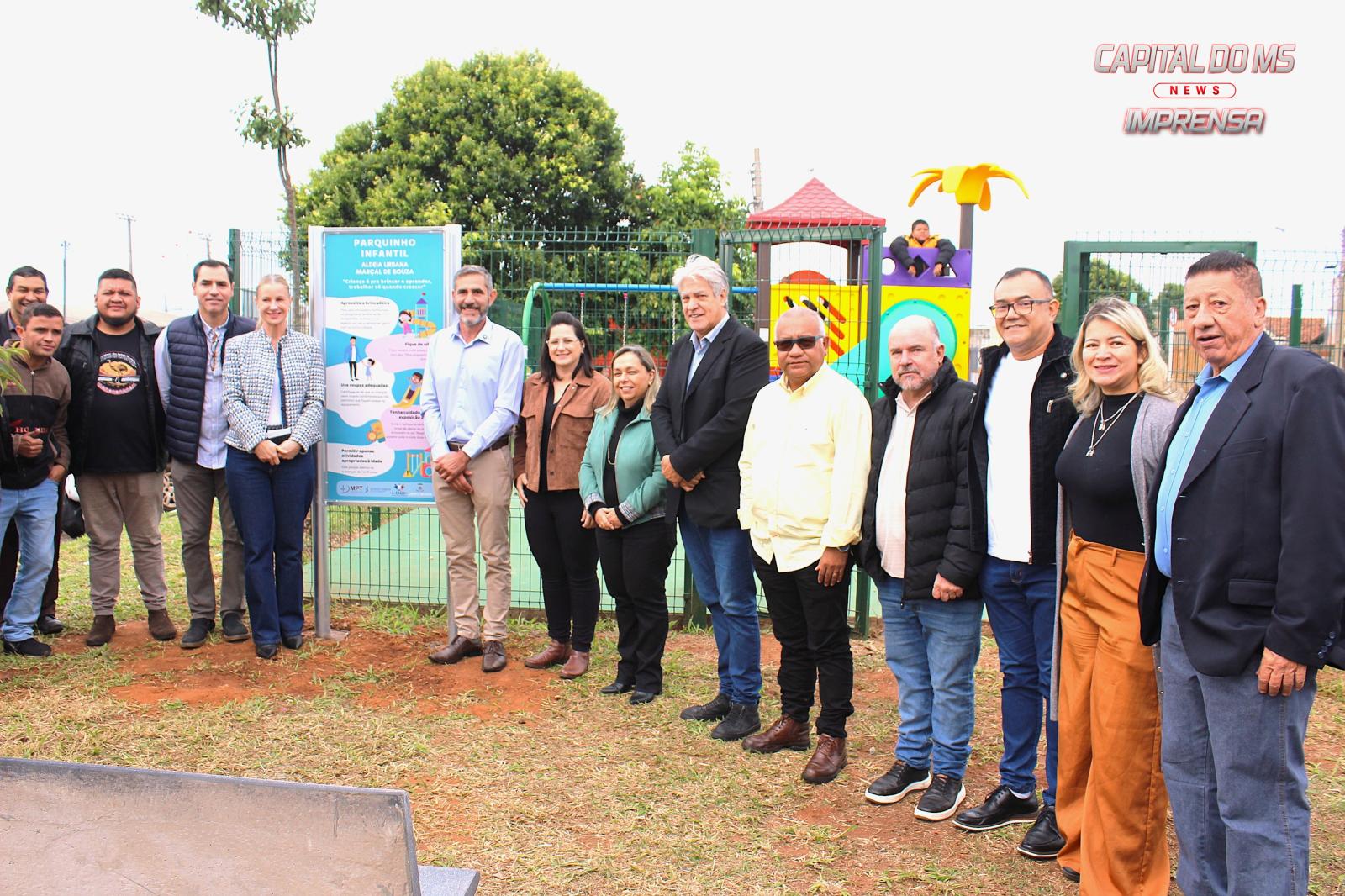 Marcos Alex Melo Representa o Secretário Darci Caldo na Inauguração do Playground da Aldeia Urbana Marçal de Souza.
