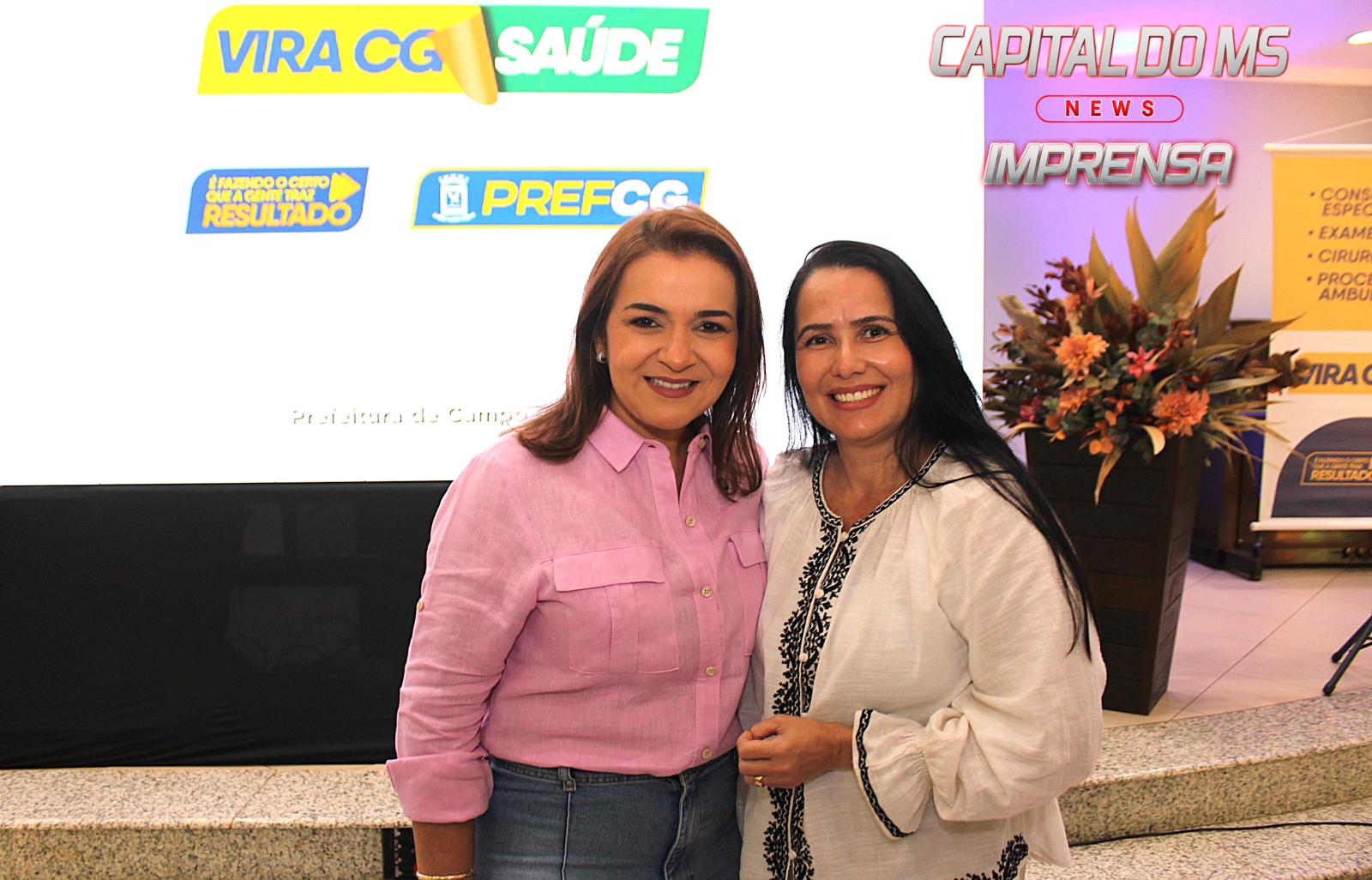 Dr. Ana Luiza Lourenço Adjunta do Secretario Darci Caldo,  participa, ao lado da prefeita Adriane Lopes, de coletiva de imprensa no Hospital do Pênfigo, sobre ampliação de cirurgias pelo Vira‑CG Saúde.