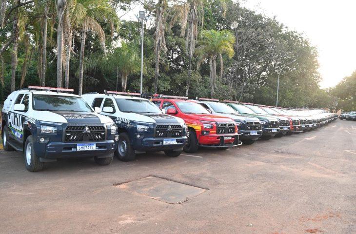 Governo do Estado investe R$ 176 milhões e reforça segurança com 522 novas viaturas, armas e coletes.