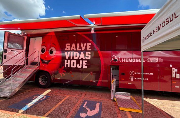 Junho Vermelho mobiliza doadores e leva Hemosul Móvel para municípios de Mato Grosso do Sul.