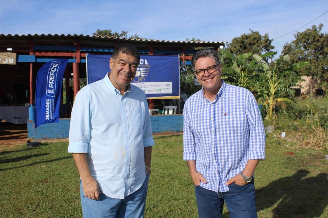 Subprefeito de Anhanduí, Elenilton Dutra, participa do Agro Social na Chácara Buriti e destaca a importância do projeto para a zona rural.