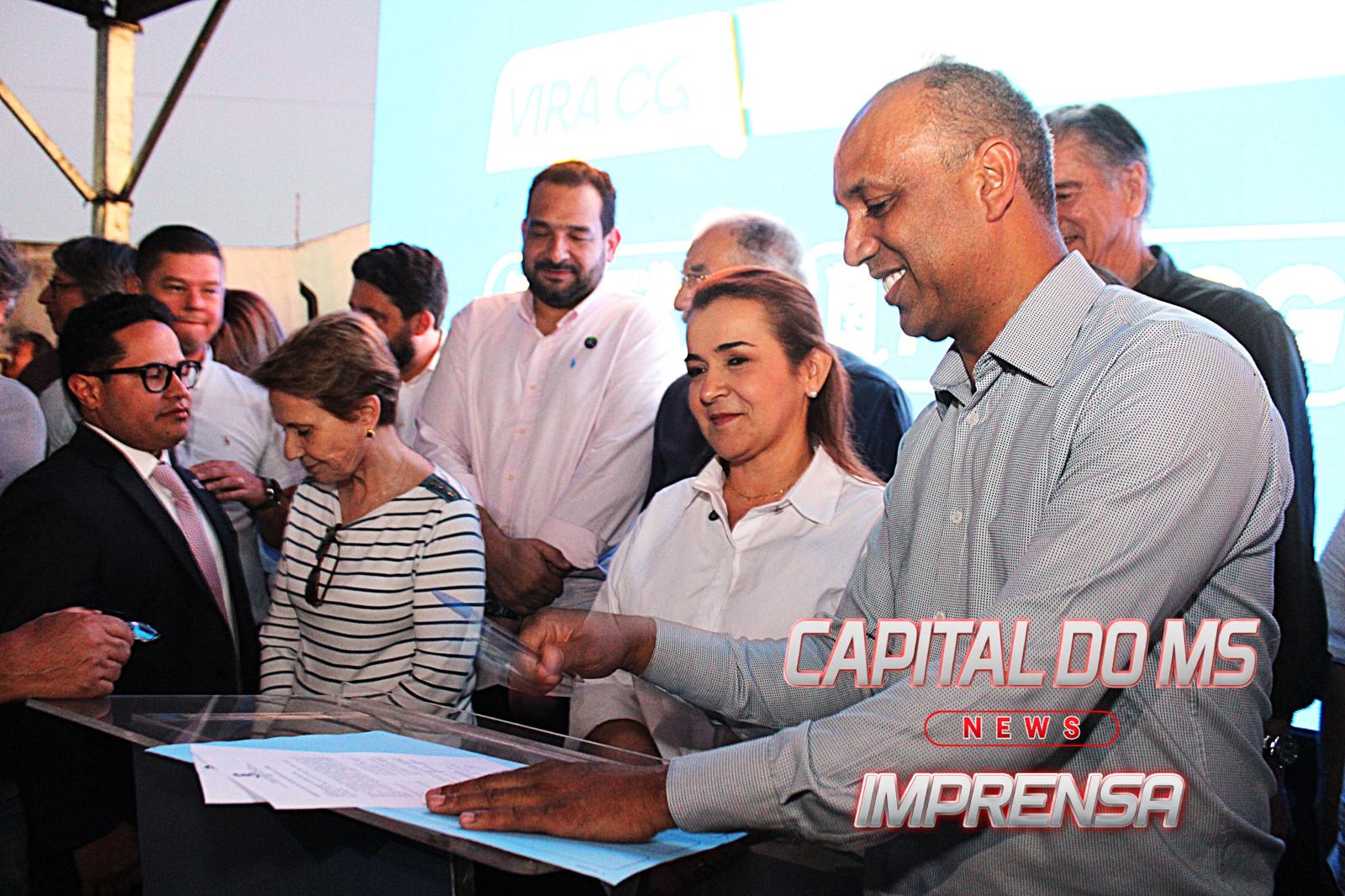 Secretário da SEAR, Darci Caldo, participa do lançamento da pavimentação asfáltica e destaca união política que viabiliza investimentos de R$ 280 milhões em Campo Grande. Secretário da SEAR, Darci Caldo, participa do lançamento da pavimentação asfáltica e destaca união política que viabiliza investimentos de R$ 280 milhões em Campo Grande.