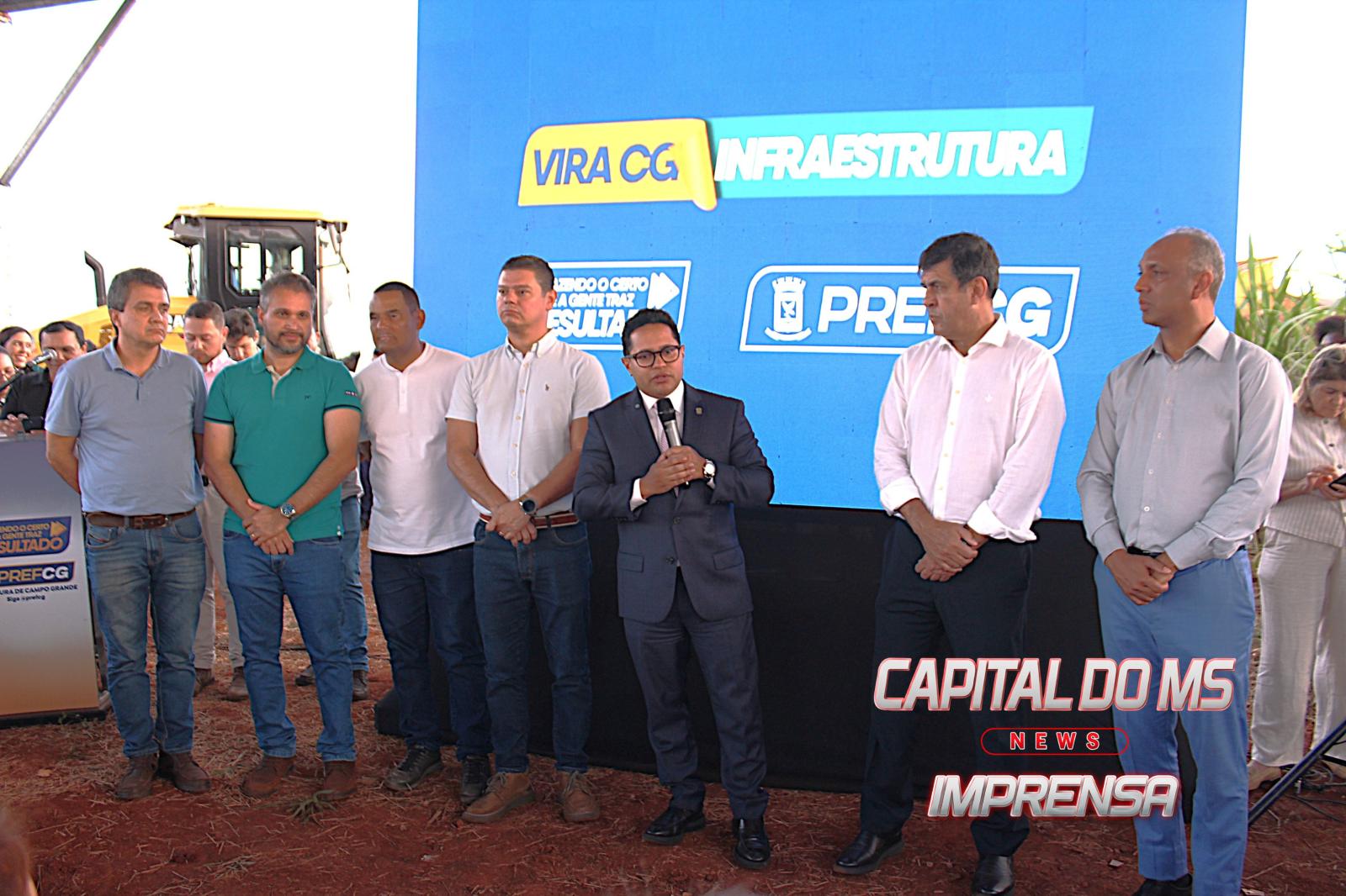 Secretário da SEAR, Darci Caldo, participa do lançamento da pavimentação asfáltica e destaca união política que viabiliza investimentos de R$ 280 milhões em Campo Grande. Secretário da SEAR, Darci Caldo, participa do lançamento da pavimentação asfáltica e destaca união política que viabiliza investimentos de R$ 280 milhões em Campo Grande.