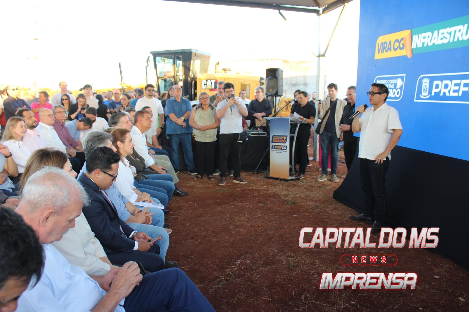 Secretário da SEAR, Darci Caldo, participa do lançamento da pavimentação asfáltica e destaca união política que viabiliza investimentos de R$ 280 milhões em Campo Grande. Secretário da SEAR, Darci Caldo, participa do lançamento da pavimentação asfáltica e destaca união política que viabiliza investimentos de R$ 280 milhões em Campo Grande.