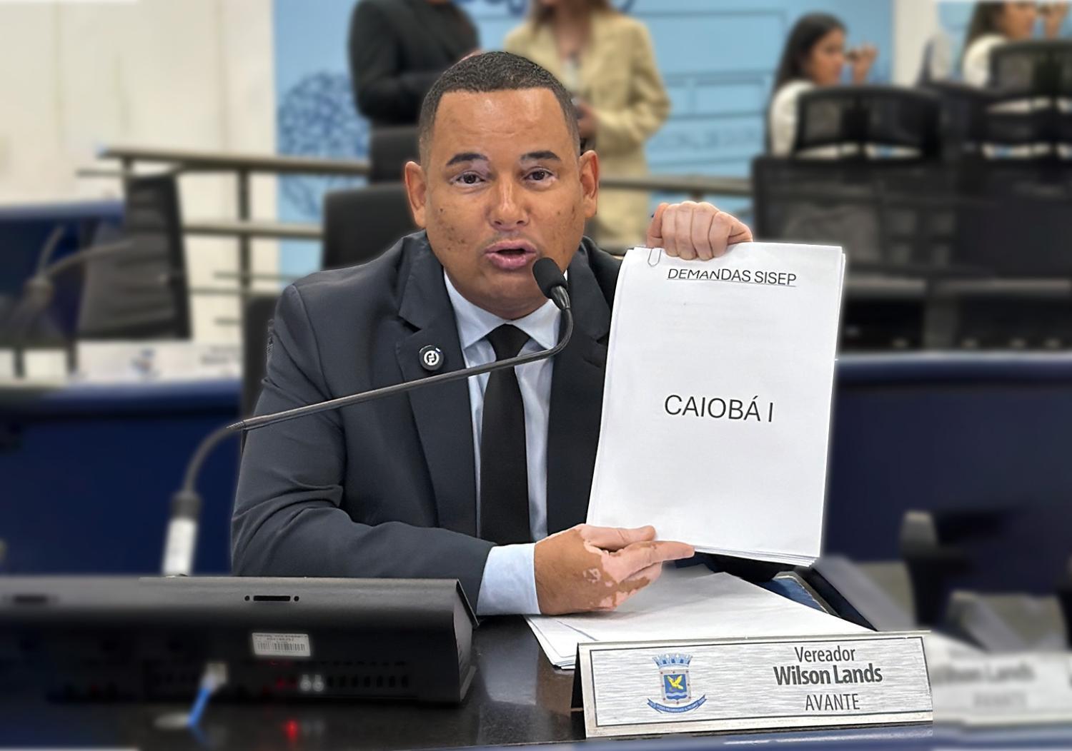 Durante sessão Vereador Wilson Lands reforça compromisso com o Caiobá I e luta por investimentos para garantir a pavimentação do bairro.
