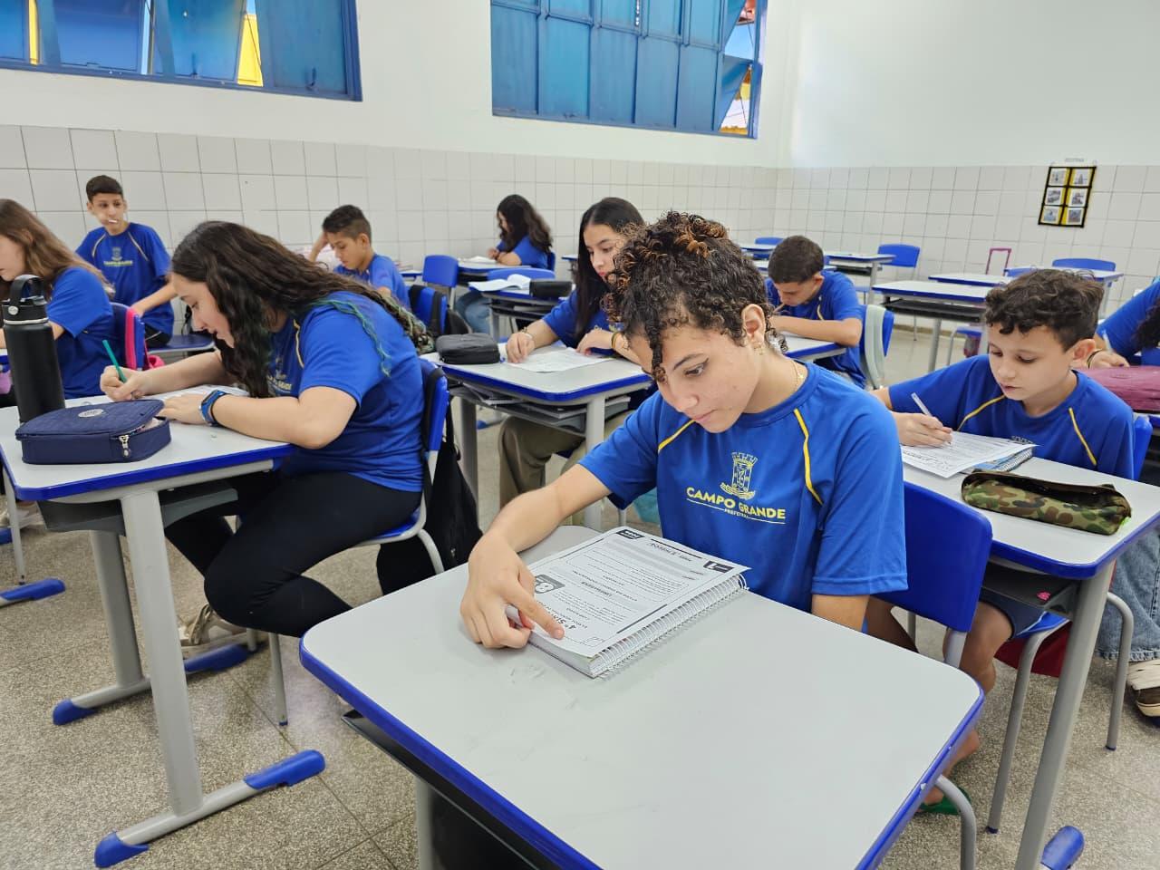 Estudantes da Reme participam de simulado.