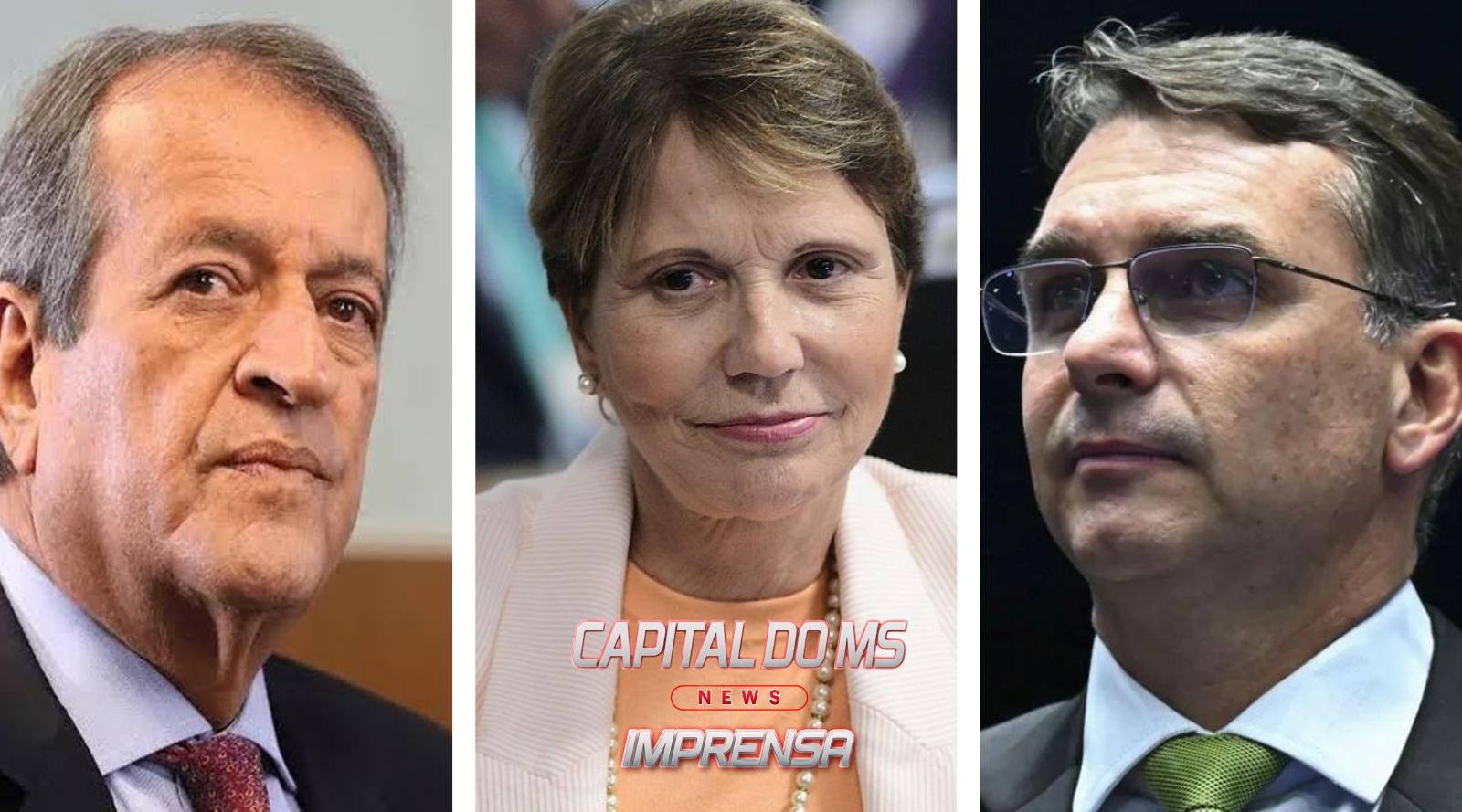 Valdemar revela que Tereza Cristina recusou de ser vice do Flavio Bolsonaro para focar na presidência do Senado.