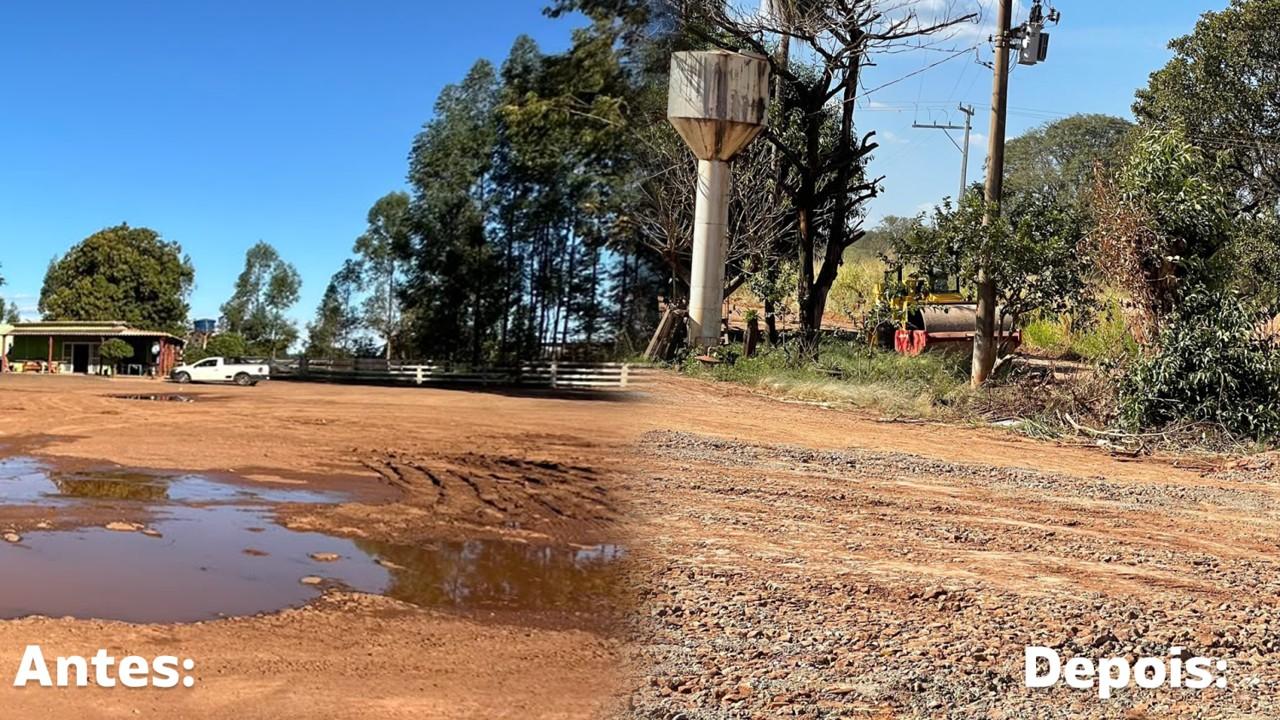 Zona rural recebe melhorias com serviços de patrolamento na MS-040.