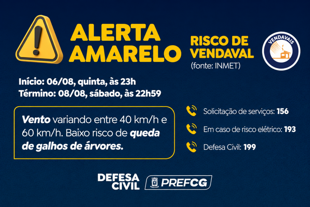 Defesa Civil emite alerta para risco de vendaval. Defesa Civil emite alerta para risco de vendaval.
