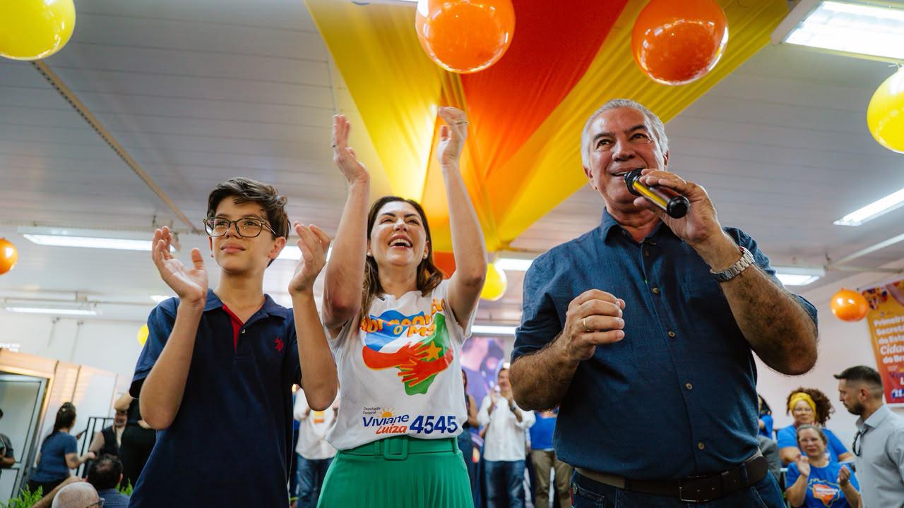 Viviane Luiza inicia campanha ao lado do Governador Eduardo Riedel e Reinaldo  Azambuja.