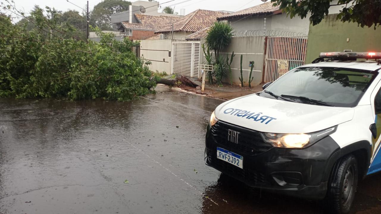 Alerta amarelo prevê tempestade em Campo Grande.