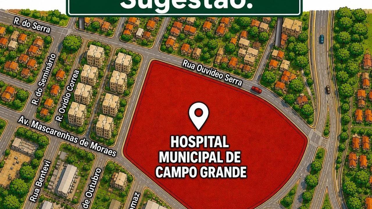 Ronilço Guerreiro sugere área da Ernesto Geisel com Mascarenhas de Moraes para futuro Hospital Municipal.