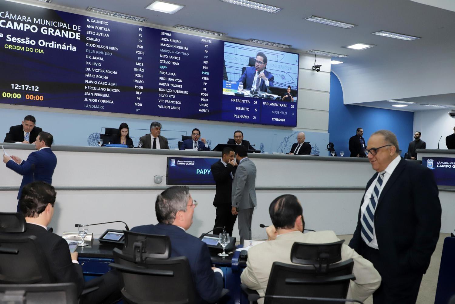 Cinco projetos estão pautados para votação na sessão de quinta-feira.