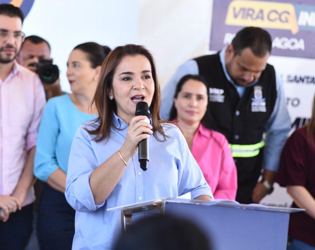 Prefeita Adriane Lopes garante R$ 59,5 milhões para pavimentação em seis regiões de Campo Grande.