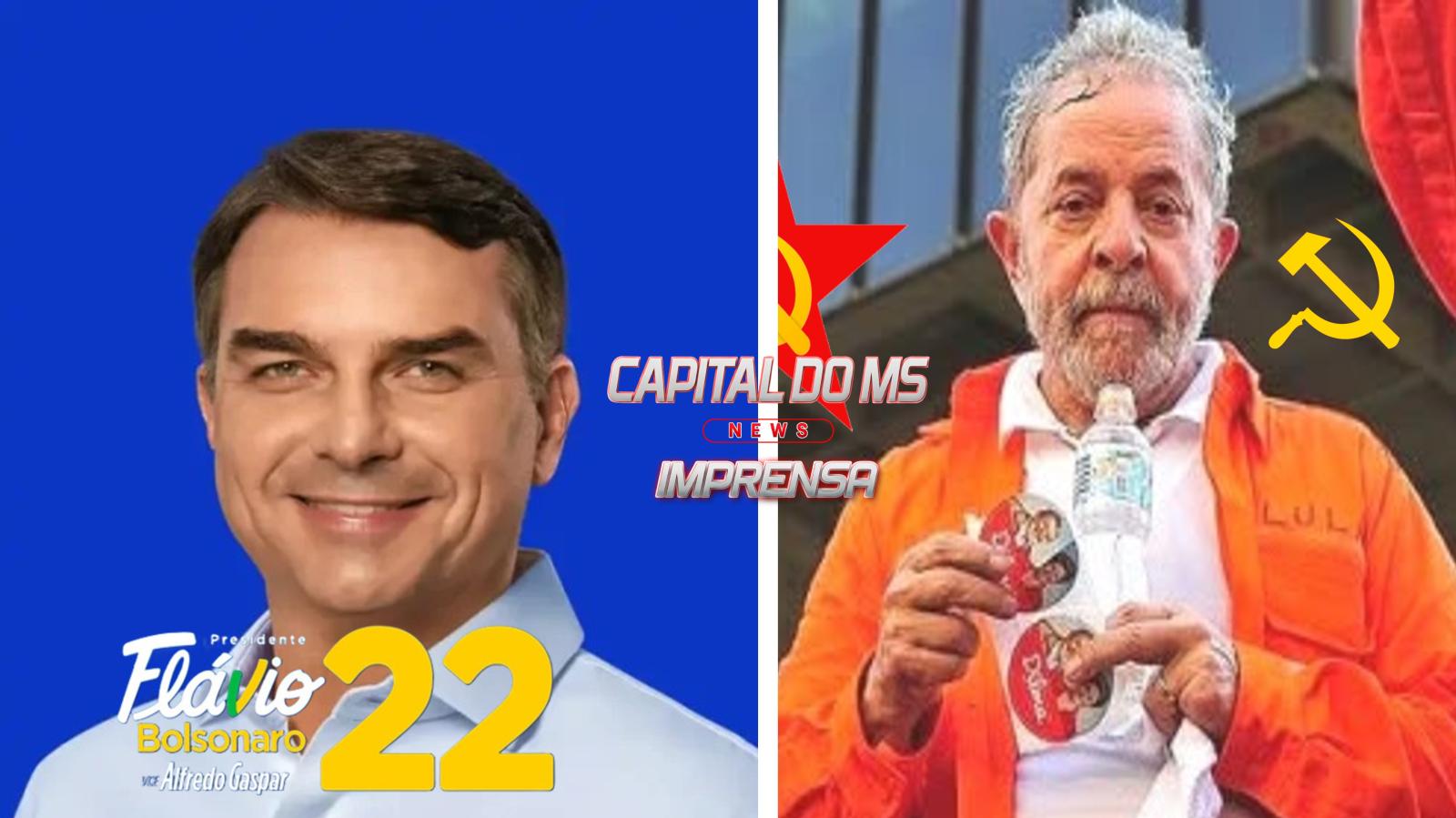 Flávio lidera cenário de 2º turno com 52,7% dos votos validos, contra 47,3% de Lula diz a nova pesquisa Ipespe.