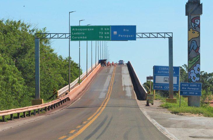 Ponte sobre o Rio Paraguai em Corumbá ficará interditada na próxima quarta-feira.